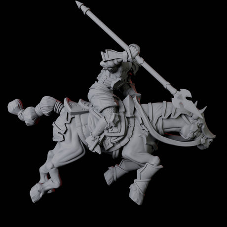Three Knights on Horseback Miniature for Dungeons and Dragons, Pathfinder or other TTRPGs
