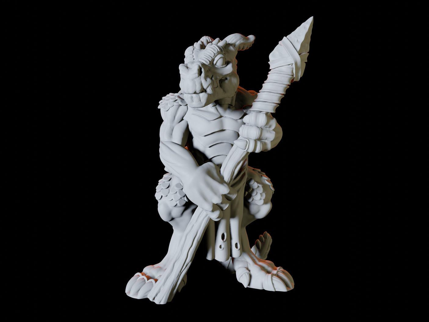 Three Kobold Spearmen Miniature for Dungeons and Dragons, Pathfinder or other TTRPGs