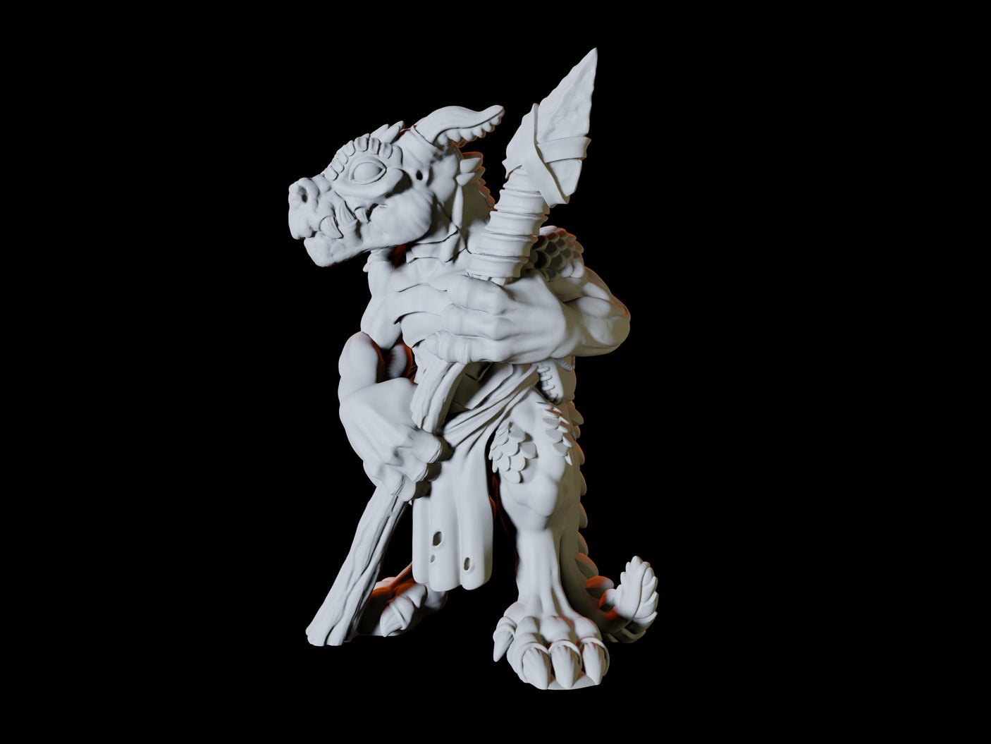 Three Kobold Spearmen Miniature for Dungeons and Dragons, Pathfinder or other TTRPGs