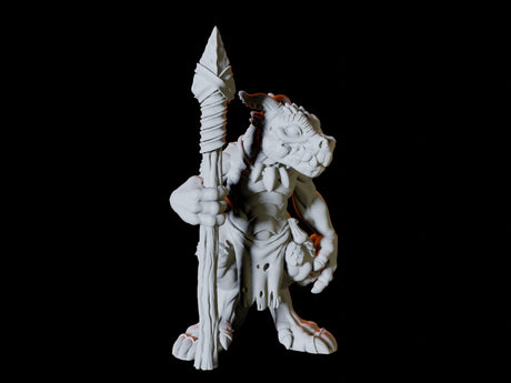Three Kobold Spearmen Miniature for Dungeons and Dragons, Pathfinder or other TTRPGs