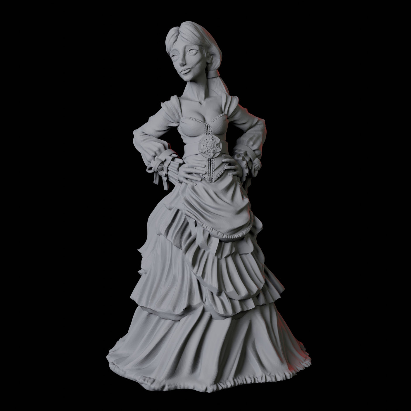 Three Ladies - Masquerade Ball Miniature for Dungeons and Dragons, Pathfinder or other TTRPGs