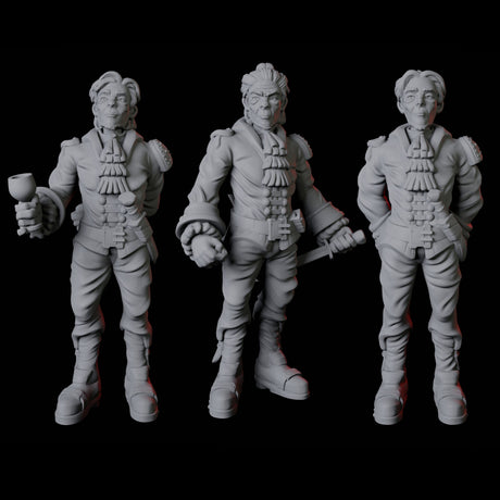 Three Lords - Masquerade Ball Miniature for Dungeons and Dragons, Pathfinder or other TTRPGs