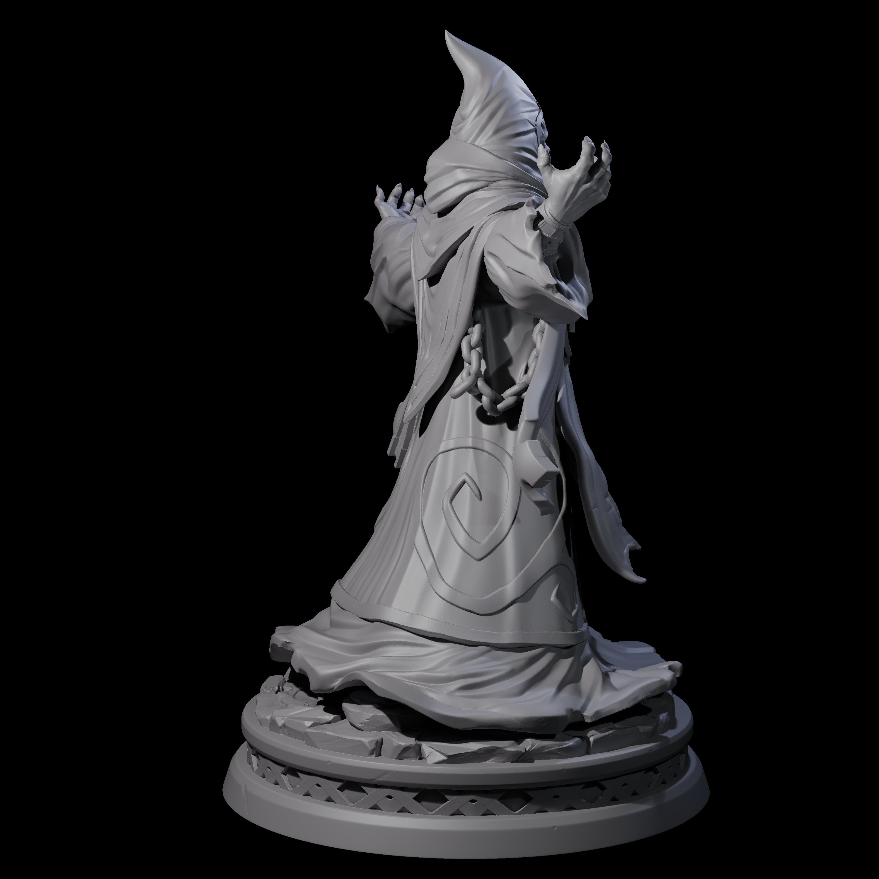 Three Masked Robed Cultists Miniature for Dungeons and Dragons, Pathfinder or other TTRPGs