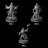 Three Masked Robed Cultists Miniature for Dungeons and Dragons, Pathfinder or other TTRPGs