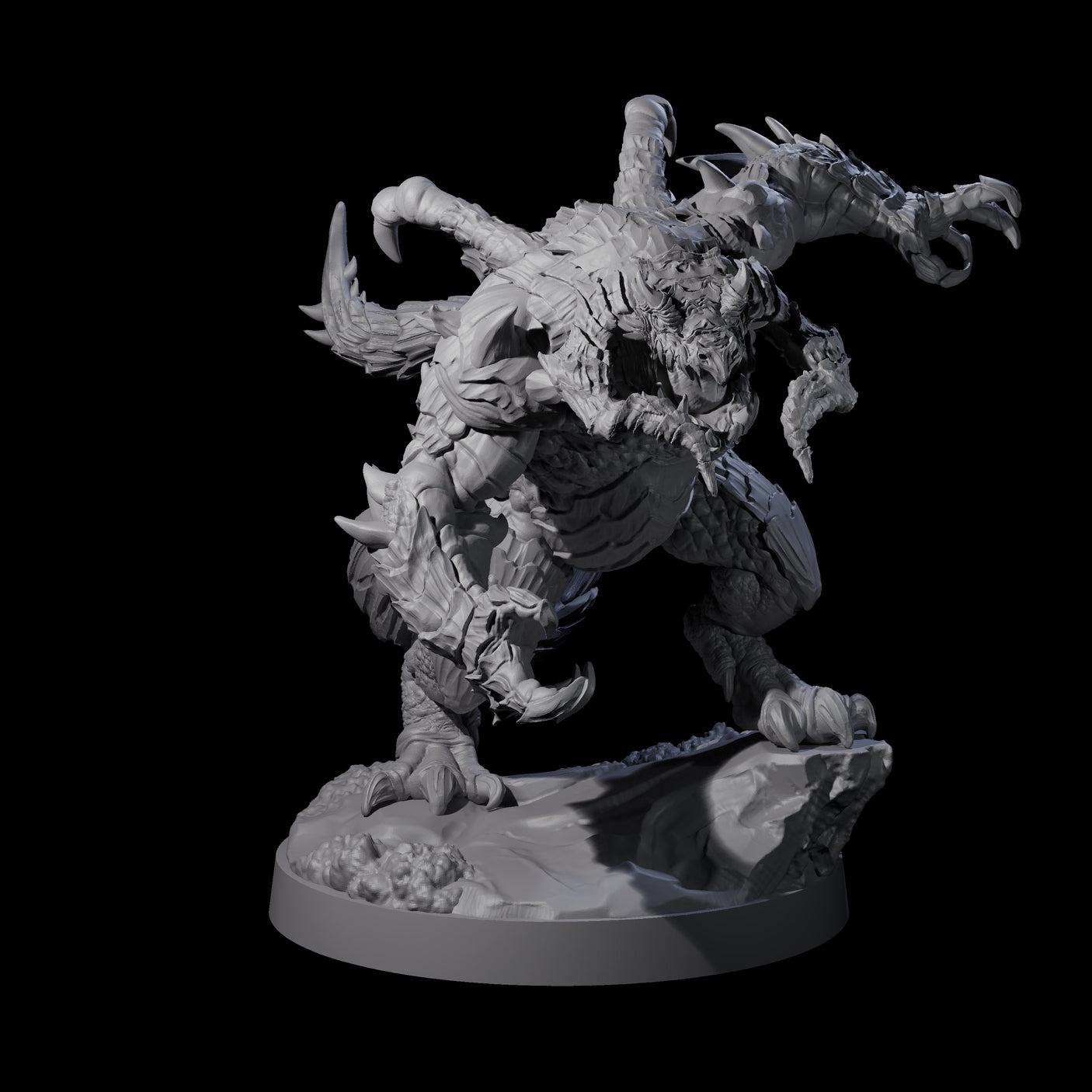 Three Massive Dragon Ogres Miniature for Dungeons and Dragons, Pathfinder or other TTRPGs