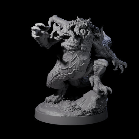 Three Massive Dragon Ogres Miniature for Dungeons and Dragons, Pathfinder or other TTRPGs
