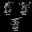 Three Massive Dragon Ogres Miniature for Dungeons and Dragons, Pathfinder or other TTRPGs