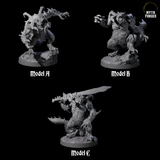 Three Massive Dragon Ogres Miniature for Dungeons and Dragons, Pathfinder or other TTRPGs