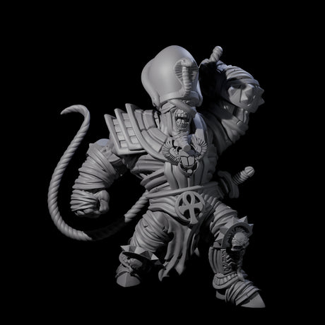 Three Mega Mummys Miniature for Dungeons and Dragons, Pathfinder or other TTRPGs