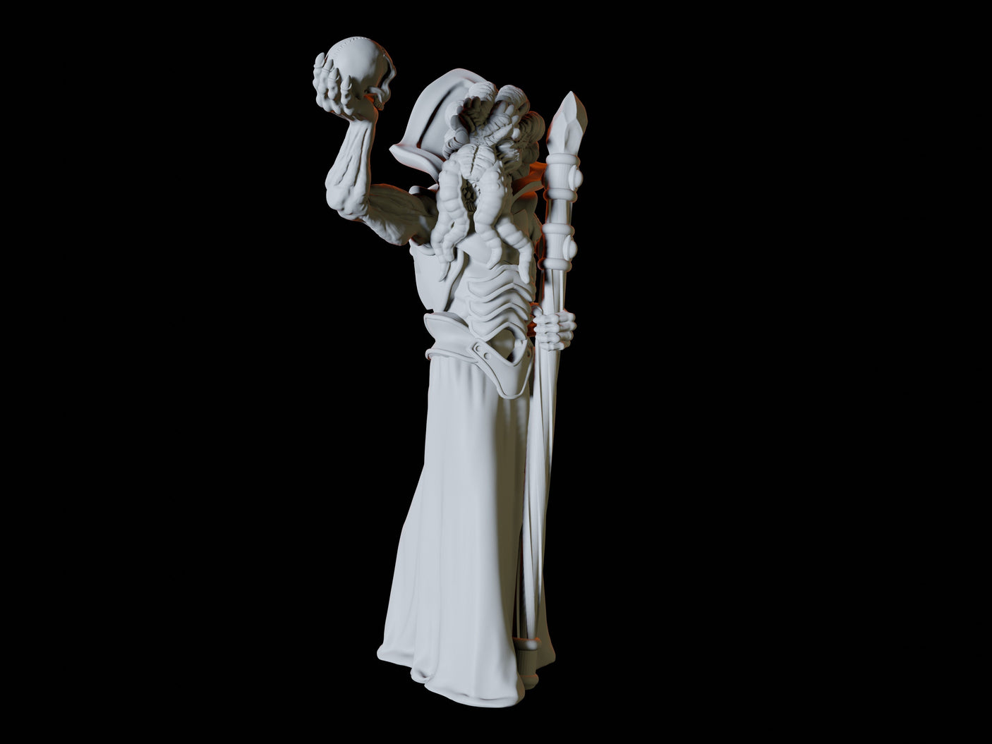 Three Mind Flayers Miniature for Dungeons and Dragons, Pathfinder or other TTRPGs