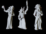 Three Mind Flayers Miniature for Dungeons and Dragons, Pathfinder or other TTRPGs