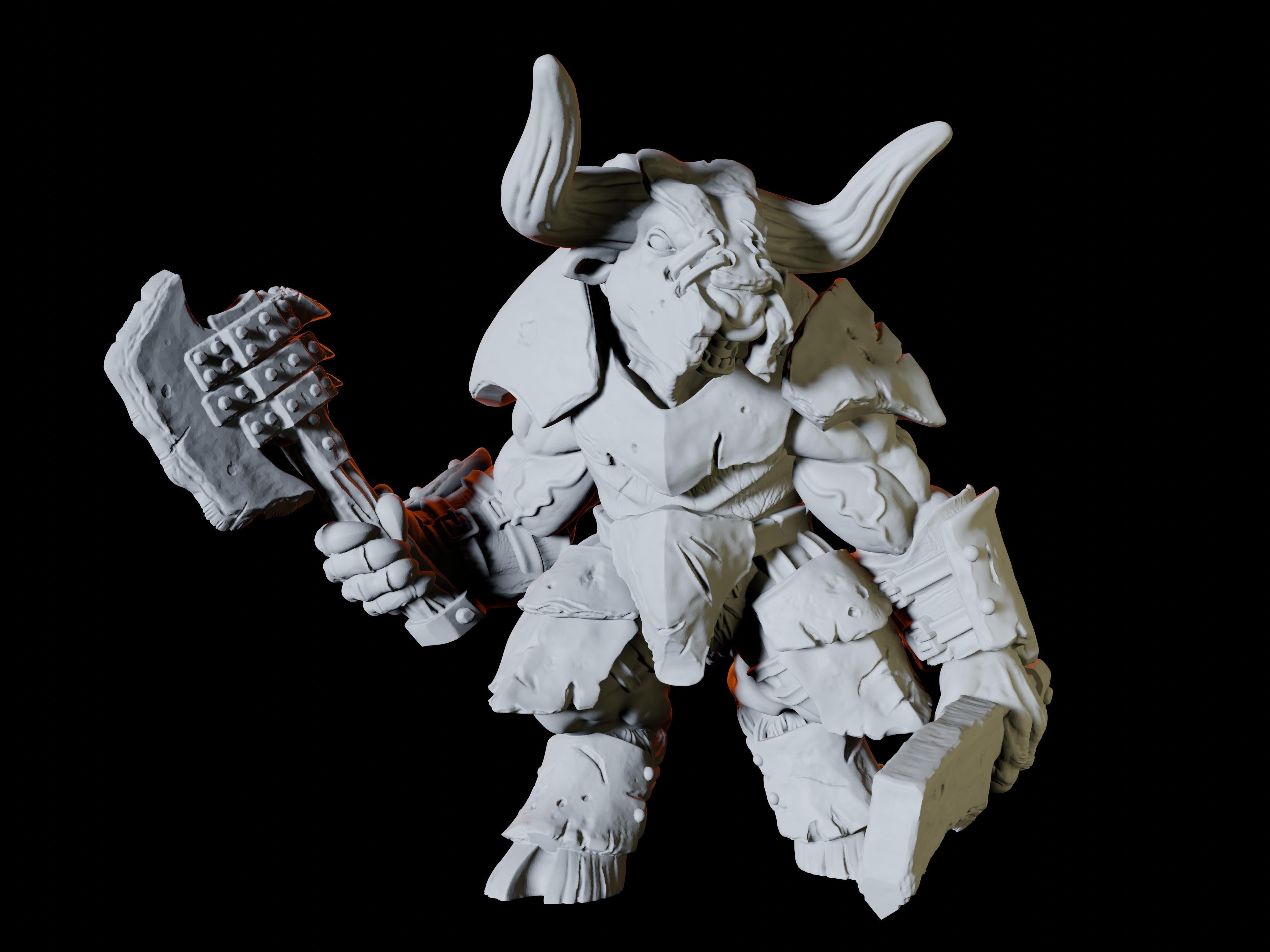 Three Minotaur Miniatures for Dungeons and Dragons - Myth Forged