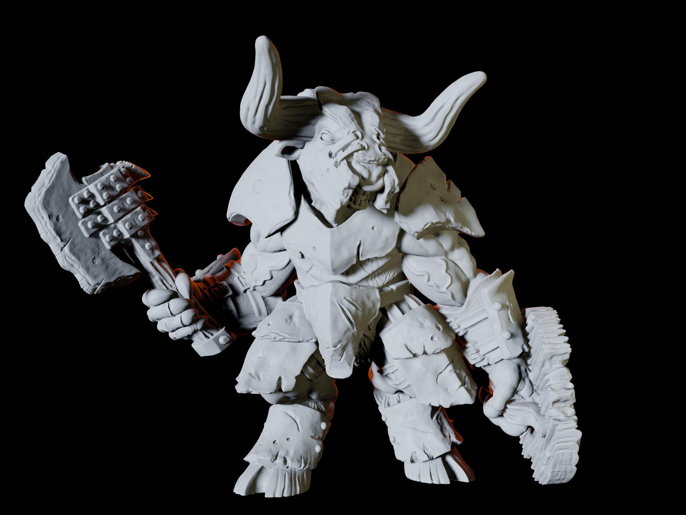 Three Minotaurs Miniature for Dungeons and Dragons, Pathfinder or other TTRPGs