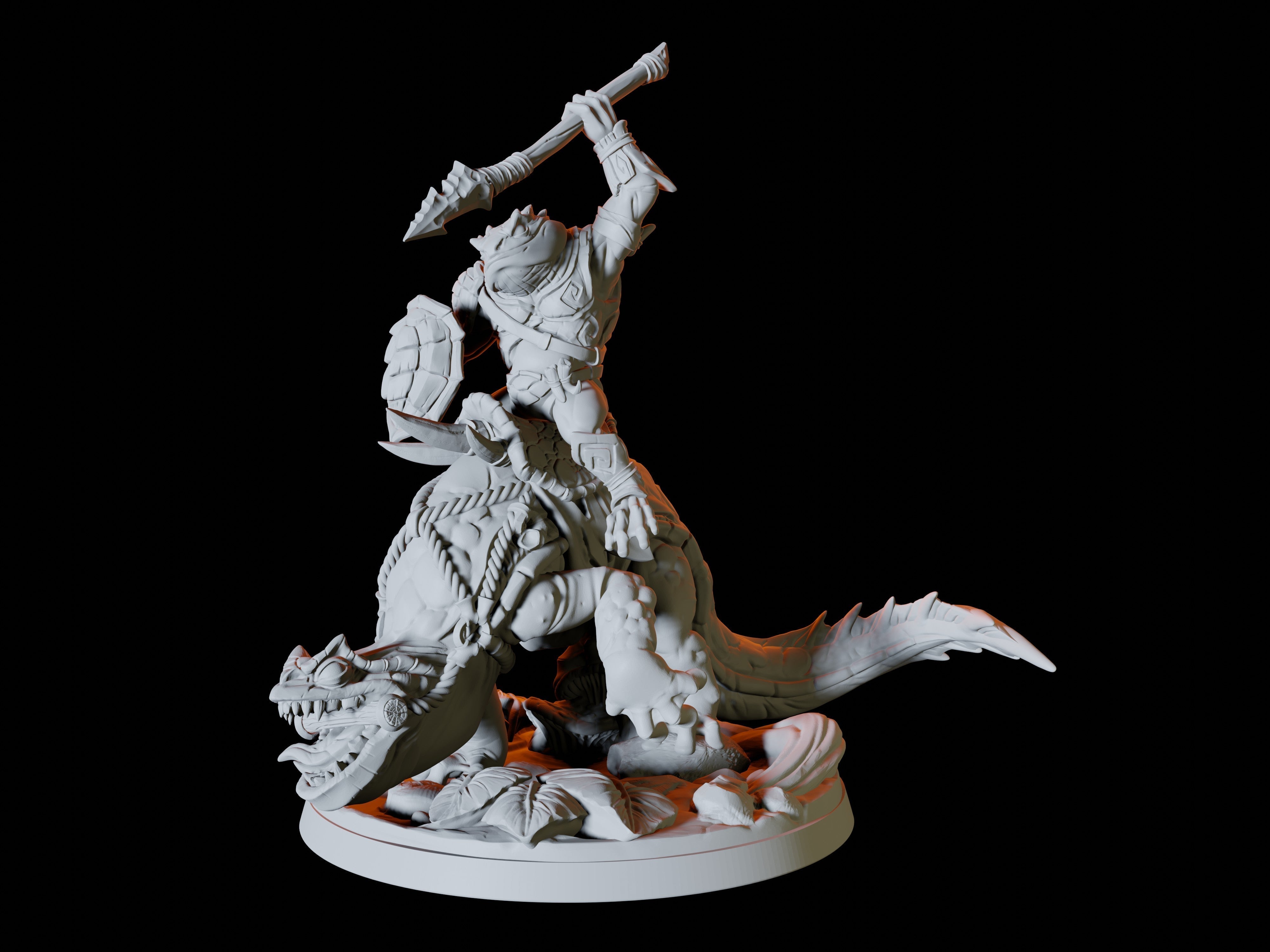 Bullywug Rider Miniature for Dungeons and Dragons - Myth Forged