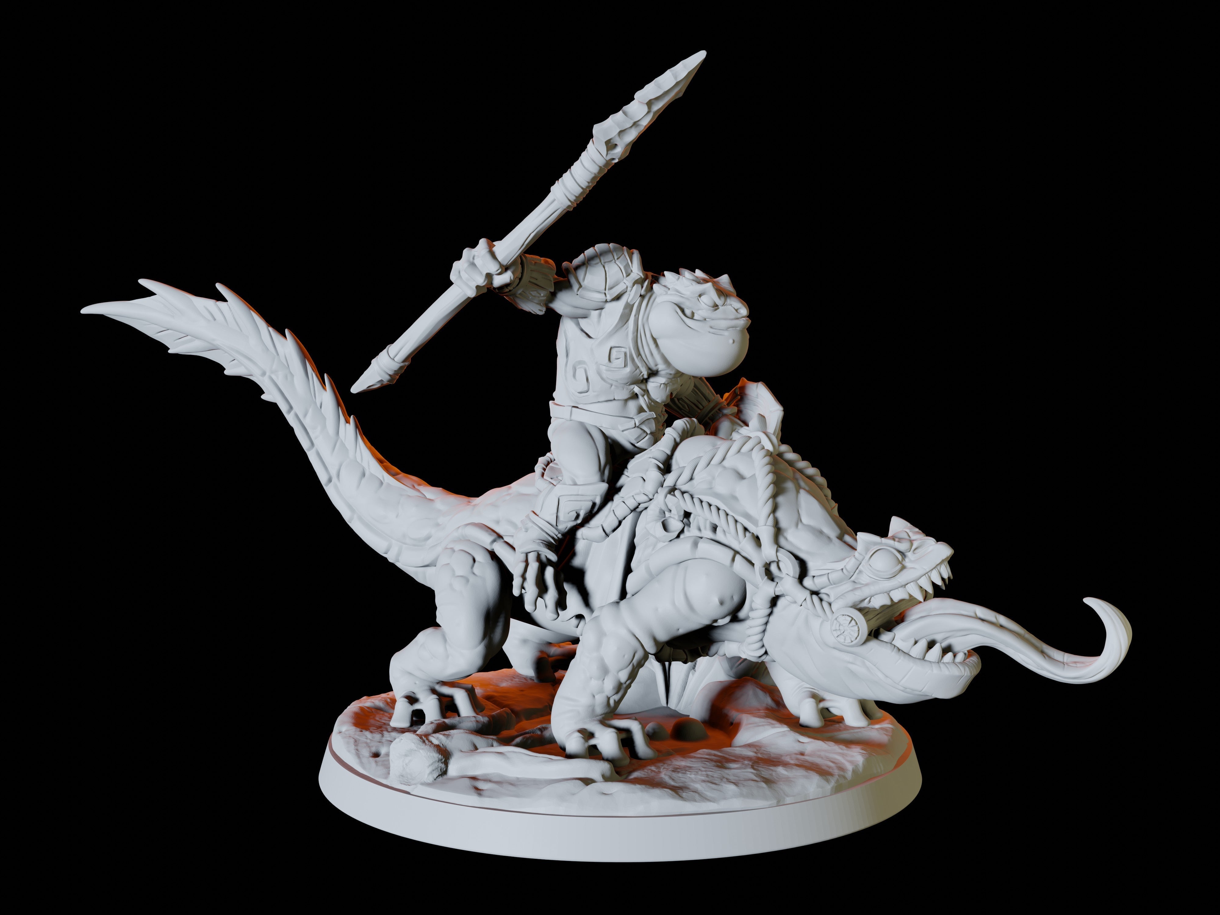 Bullywug Rider Miniature for Dungeons and Dragons - Myth Forged