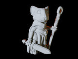 Three Mousling Clerics Miniature for Dungeons and Dragons, Pathfinder or other TTRPGs