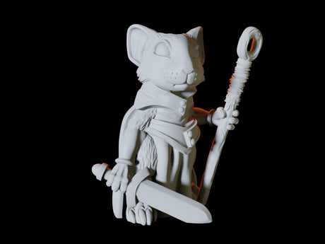 Three Mousling Clerics Miniature for Dungeons and Dragons, Pathfinder or other TTRPGs