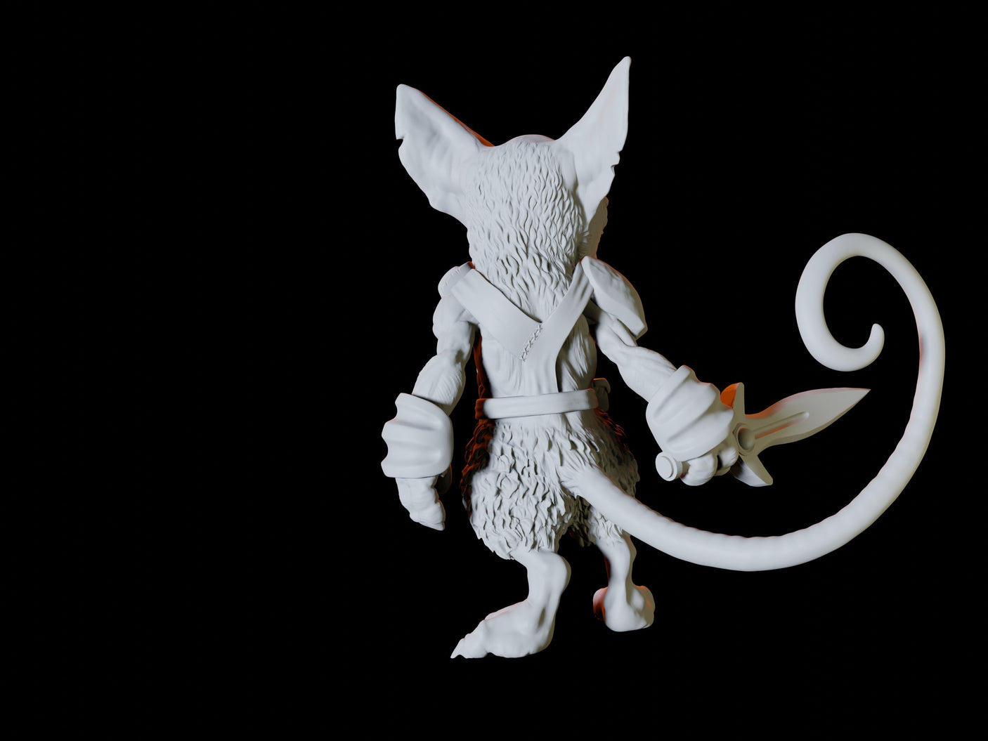 Three Mousling Commoners Miniature for Dungeons and Dragons, Pathfinder or other TTRPGs