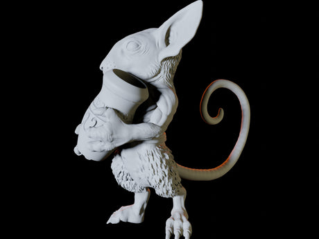 Three Mousling Commoners Miniature for Dungeons and Dragons, Pathfinder or other TTRPGs