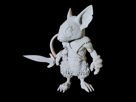 Three Mousling Commoners Miniature for Dungeons and Dragons, Pathfinder or other TTRPGs