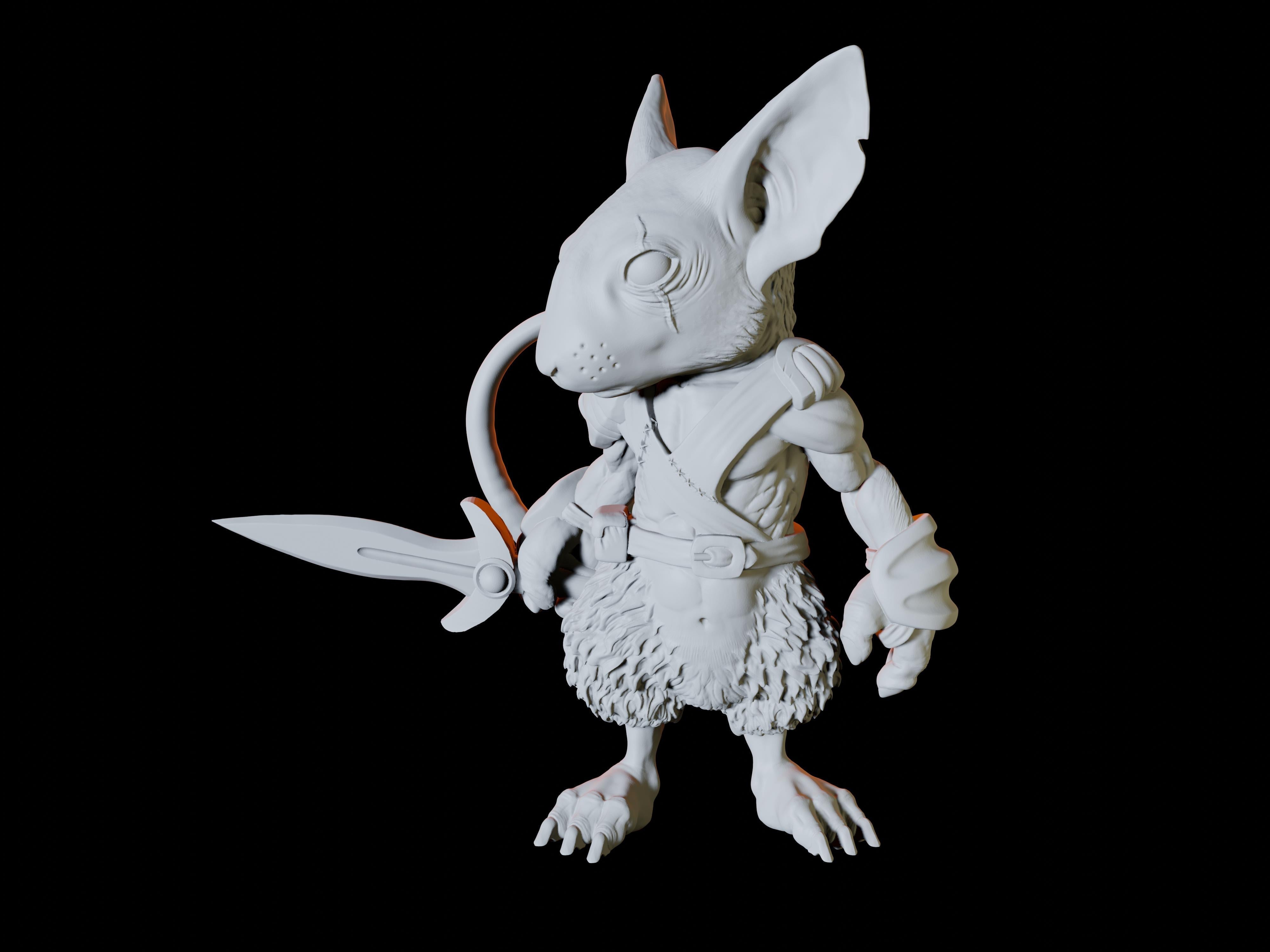 Three Mousling Commoners Miniatures for Dungeons and Dragons - Myth Forged