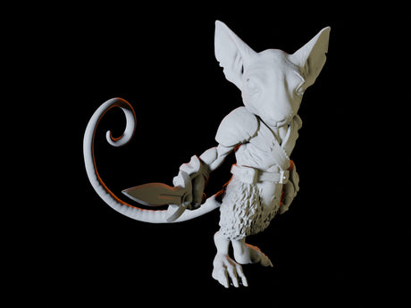 Three Mousling Commoners Miniature for Dungeons and Dragons, Pathfinder or other TTRPGs