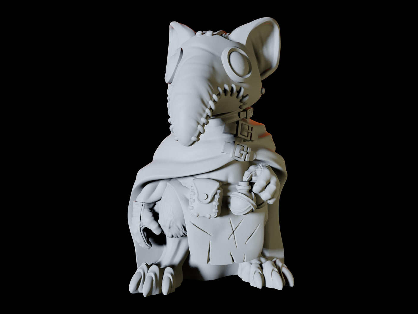 Three Mousling Plague Doctors Miniature for Dungeons and Dragons, Pathfinder or other TTRPGs