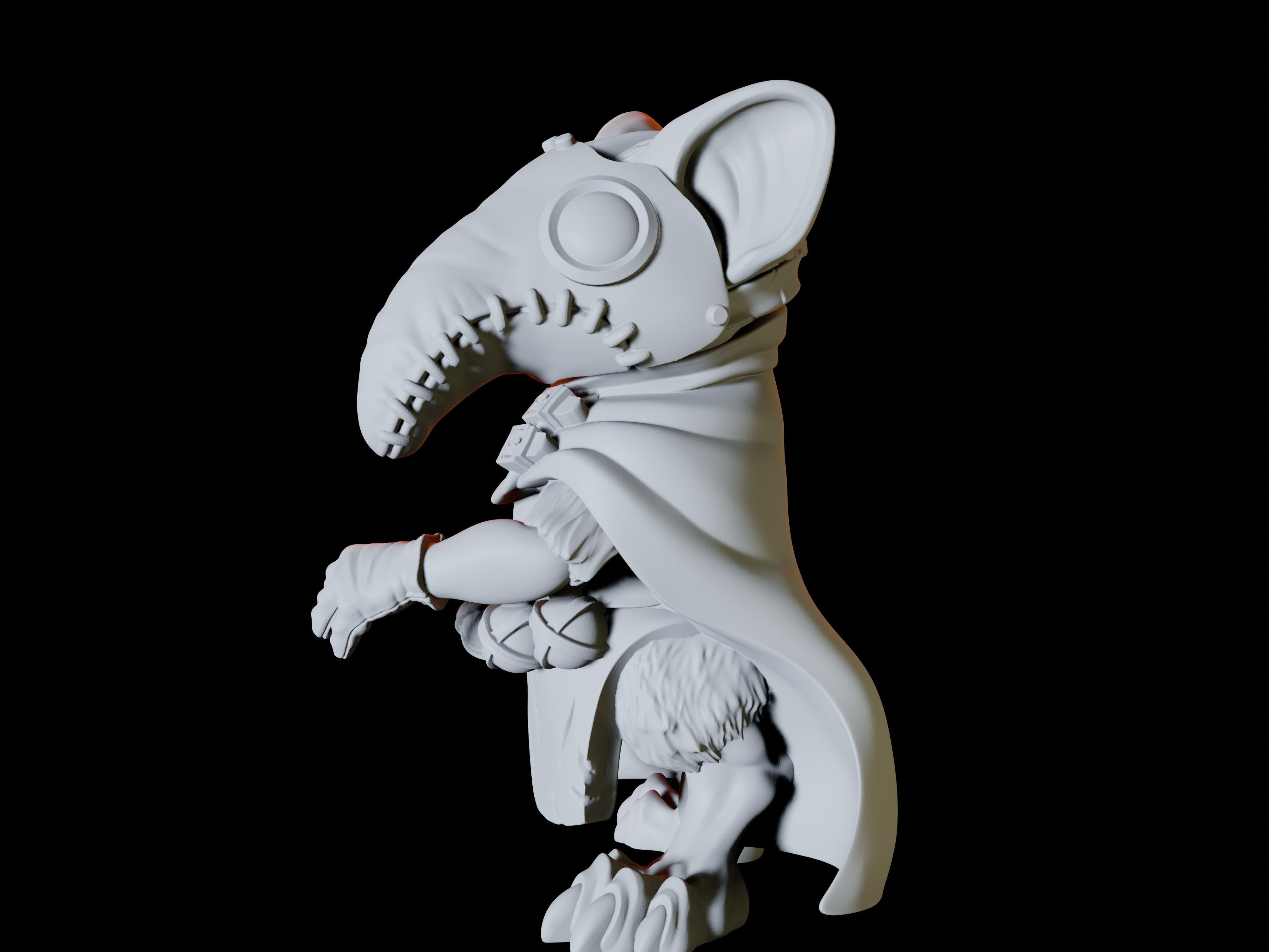 Three Mousling Plague Doctor Miniatures for Dungeons and Dragons - Myth Forged