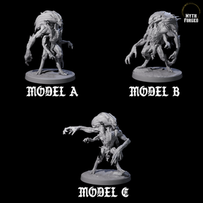 Three Mutated Wyrmspawn Miniature for Dungeons and Dragons, Pathfinder or other TTRPGs