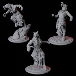 Three Neighing Reverse Centaurs Miniature for Dungeons and Dragons, Pathfinder or other TTRPGs