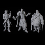 Three Noblemen Miniature for Dungeons and Dragons, Pathfinder or other TTRPGs