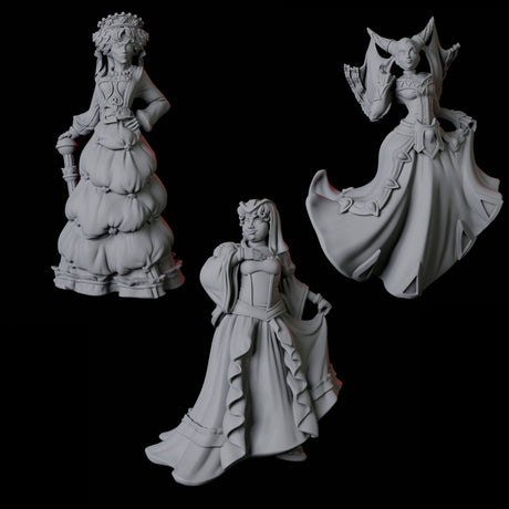 Three Noblewomen Miniature for Dungeons and Dragons, Pathfinder or other TTRPGs