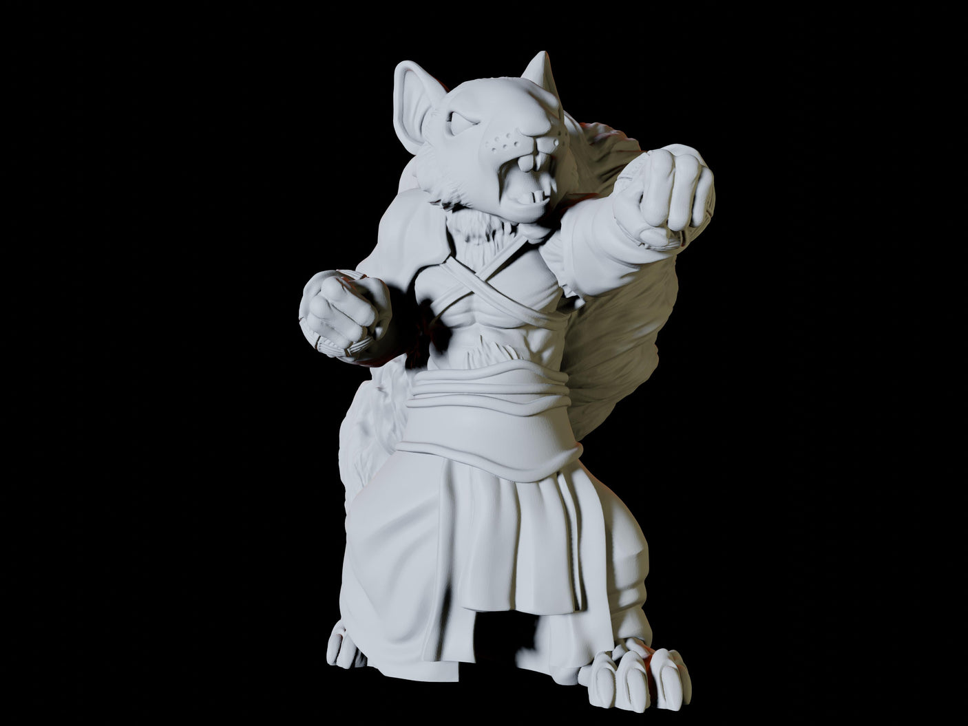 Three Nutchkin Squirrel Monks Miniature for Dungeons and Dragons, Pathfinder or other TTRPGs
