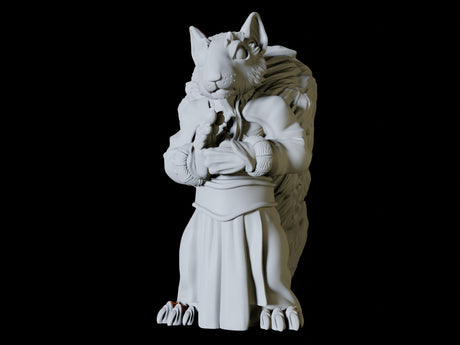 Three Nutchkin Squirrel Monks Miniature for Dungeons and Dragons, Pathfinder or other TTRPGs