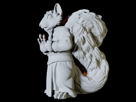Three Nutchkin Squirrel Monks Miniature for Dungeons and Dragons, Pathfinder or other TTRPGs