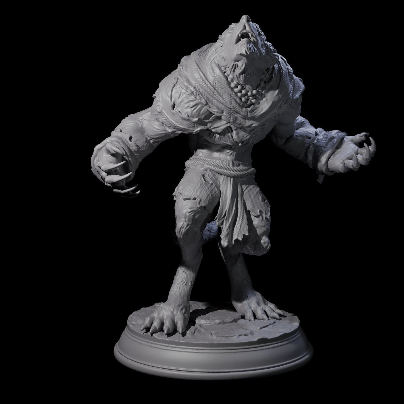Three Out of Control Werewolves Miniature for Dungeons and Dragons, Pathfinder or other TTRPGs