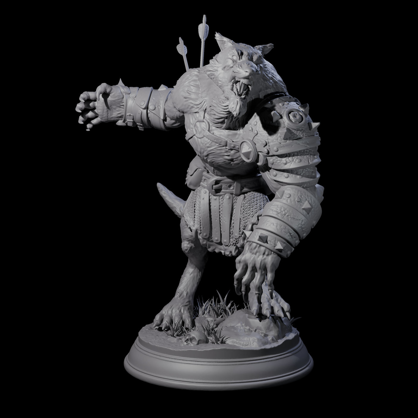 Three Out of Control Werewolves Miniature for Dungeons and Dragons, Pathfinder or other TTRPGs