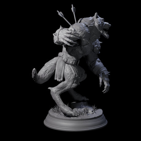 Three Out of Control Werewolves Miniature for Dungeons and Dragons, Pathfinder or other TTRPGs