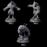 Three Out of Control Werewolves Miniature for Dungeons and Dragons, Pathfinder or other TTRPGs