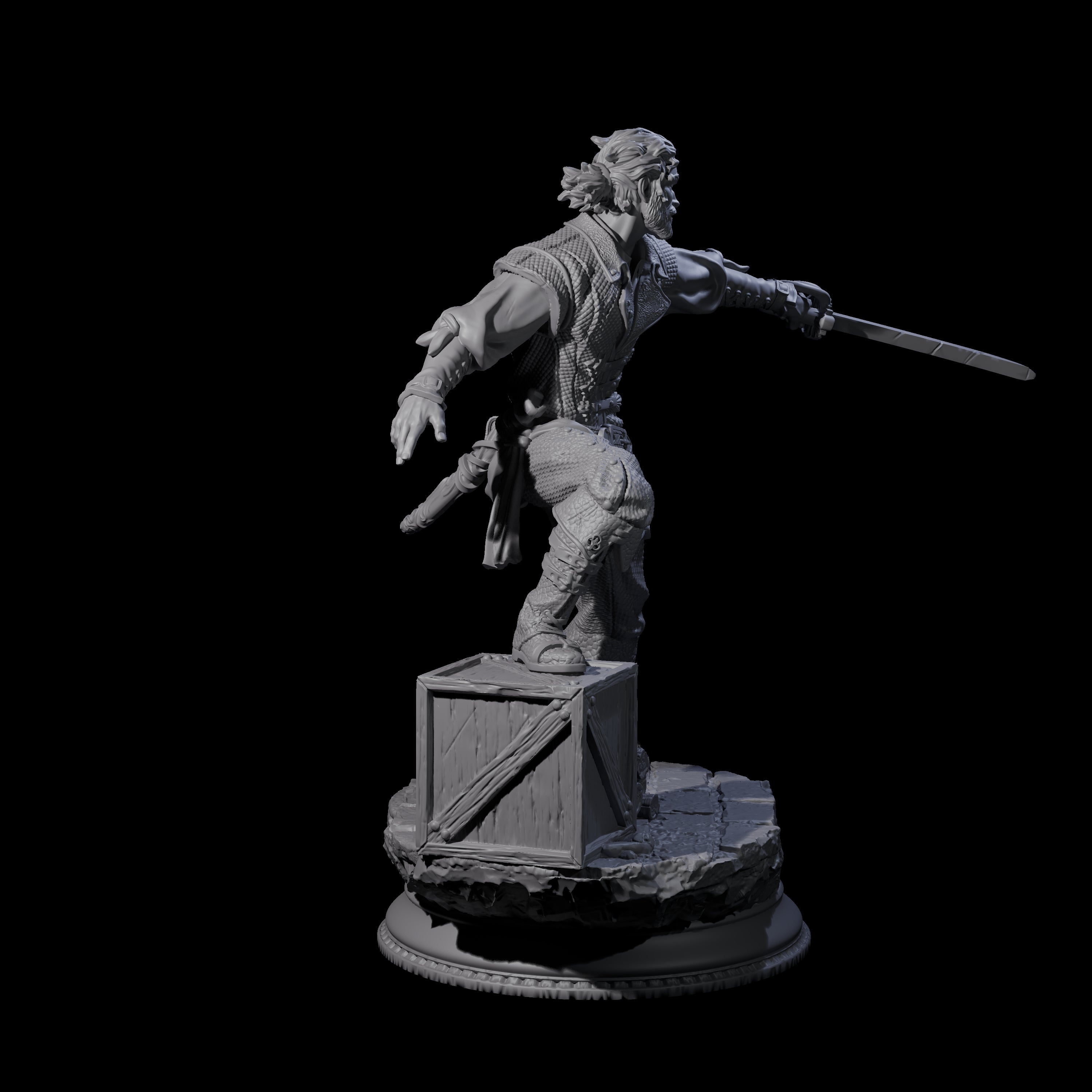 Three Pirate Enforcers Miniature for Dungeons and Dragons, Pathfinder or other TTRPGs