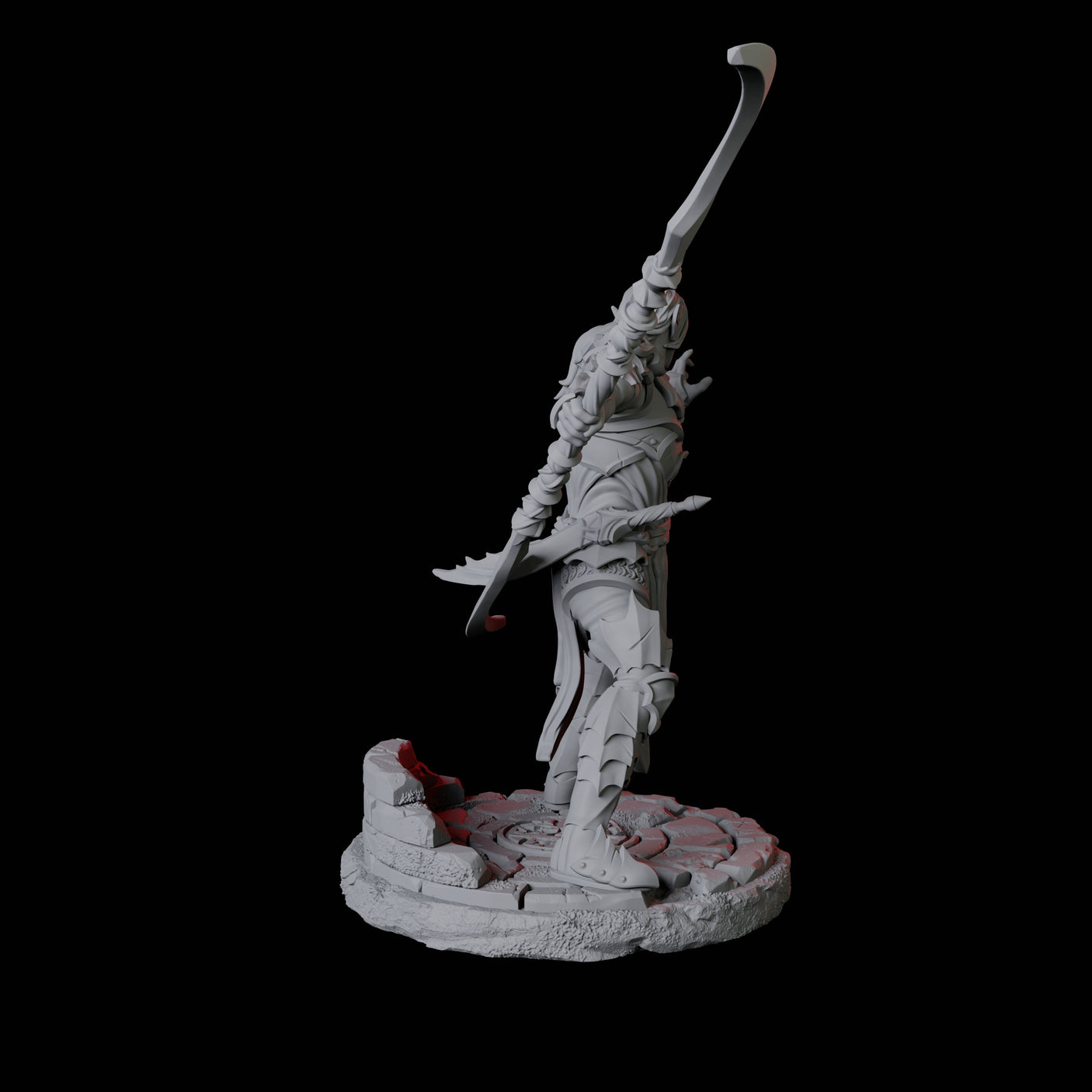Three Poised Fighters Miniature for Dungeons and Dragons, Pathfinder or other TTRPGs