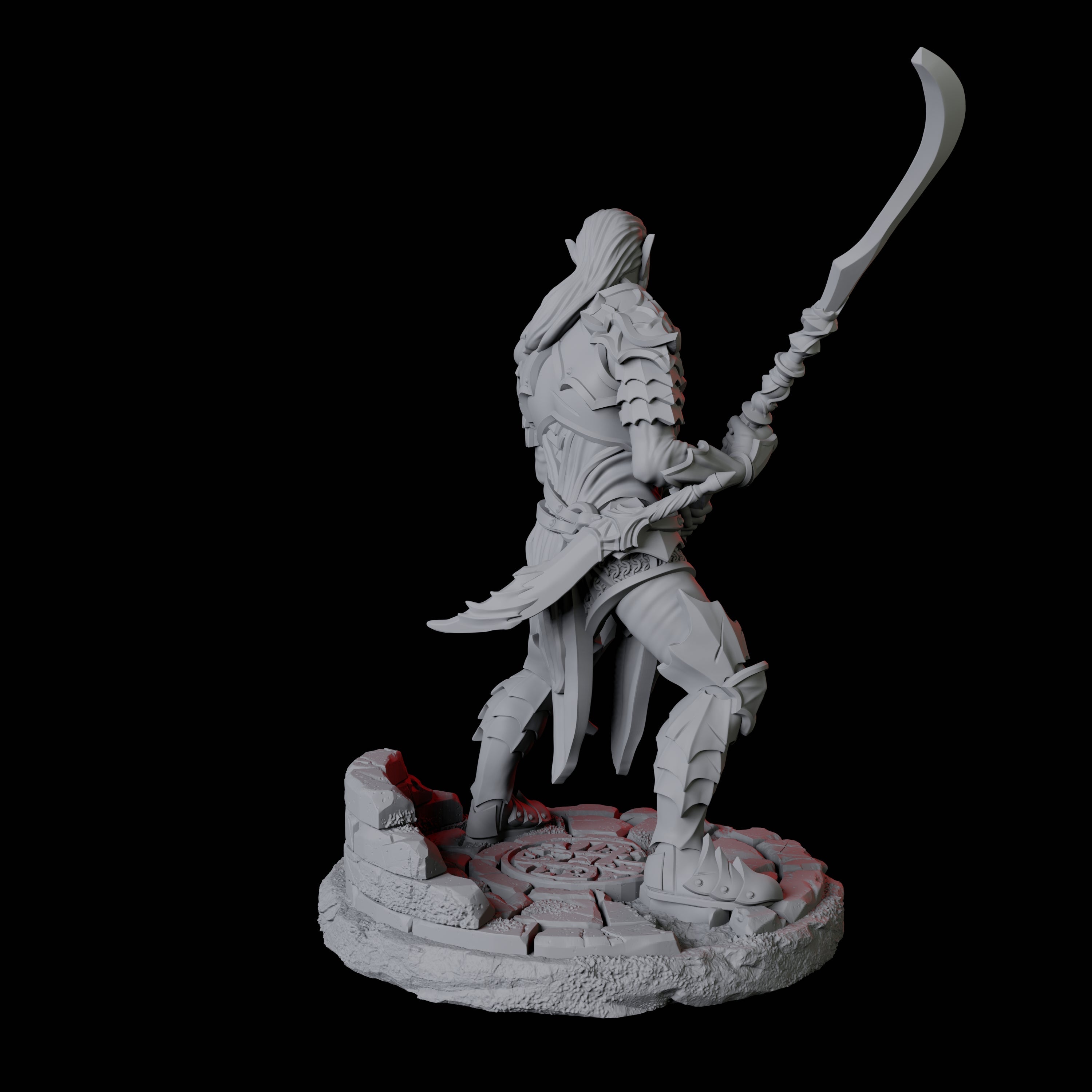 Three Poised Fighters Miniature for Dungeons and Dragons, Pathfinder or other TTRPGs