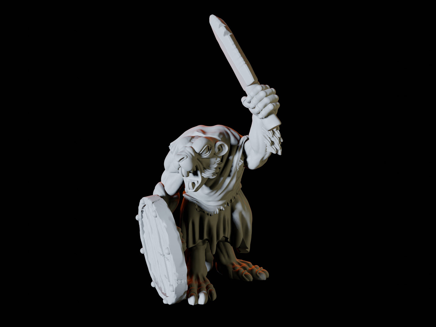 Three Ratfolk Warriors Miniature for Dungeons and Dragons, Pathfinder or other TTRPGs