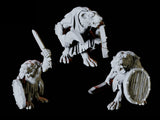 Three Ratfolk Warriors Miniature for Dungeons and Dragons, Pathfinder or other TTRPGs