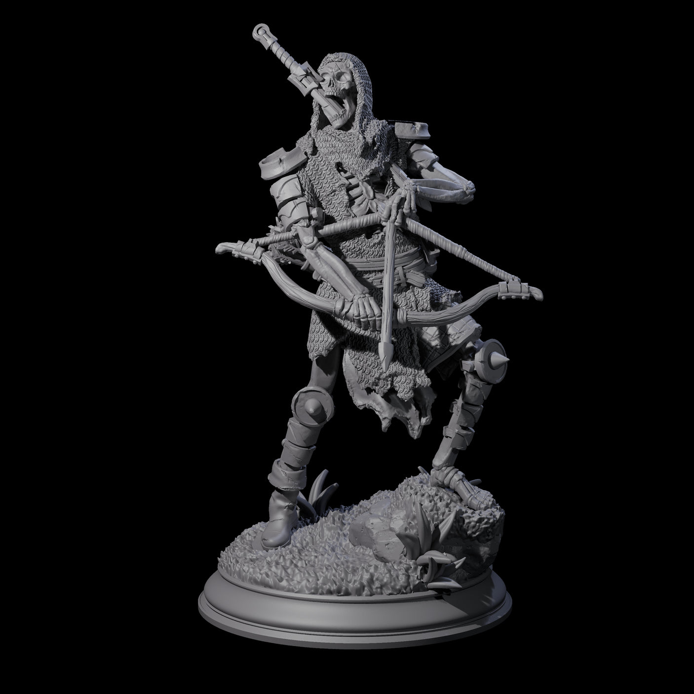 Three Relentless Skeleton Warriors Miniature for Dungeons and Dragons, Pathfinder or other TTRPGs