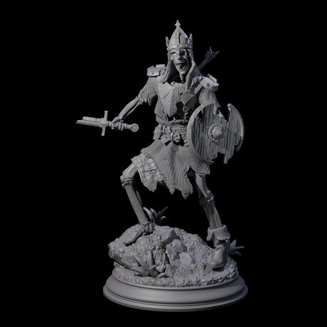 Three Relentless Skeleton Warriors Miniature for Dungeons and Dragons, Pathfinder or other TTRPGs