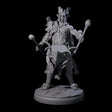 Three Rhythmic Dark Elf Drummers Miniature for Dungeons and Dragons, Pathfinder or other TTRPGs