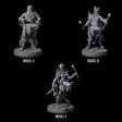 Three Rhythmic Dark Elf Drummers Miniature for Dungeons and Dragons, Pathfinder or other TTRPGs