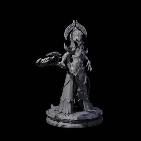 Three Serne Dark Elf Moon Priestesses Miniature for Dungeons and Dragons, Pathfinder or other TTRPGs
