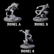 Three Shadowy Barghests Miniature for Dungeons and Dragons, Pathfinder or other TTRPGs